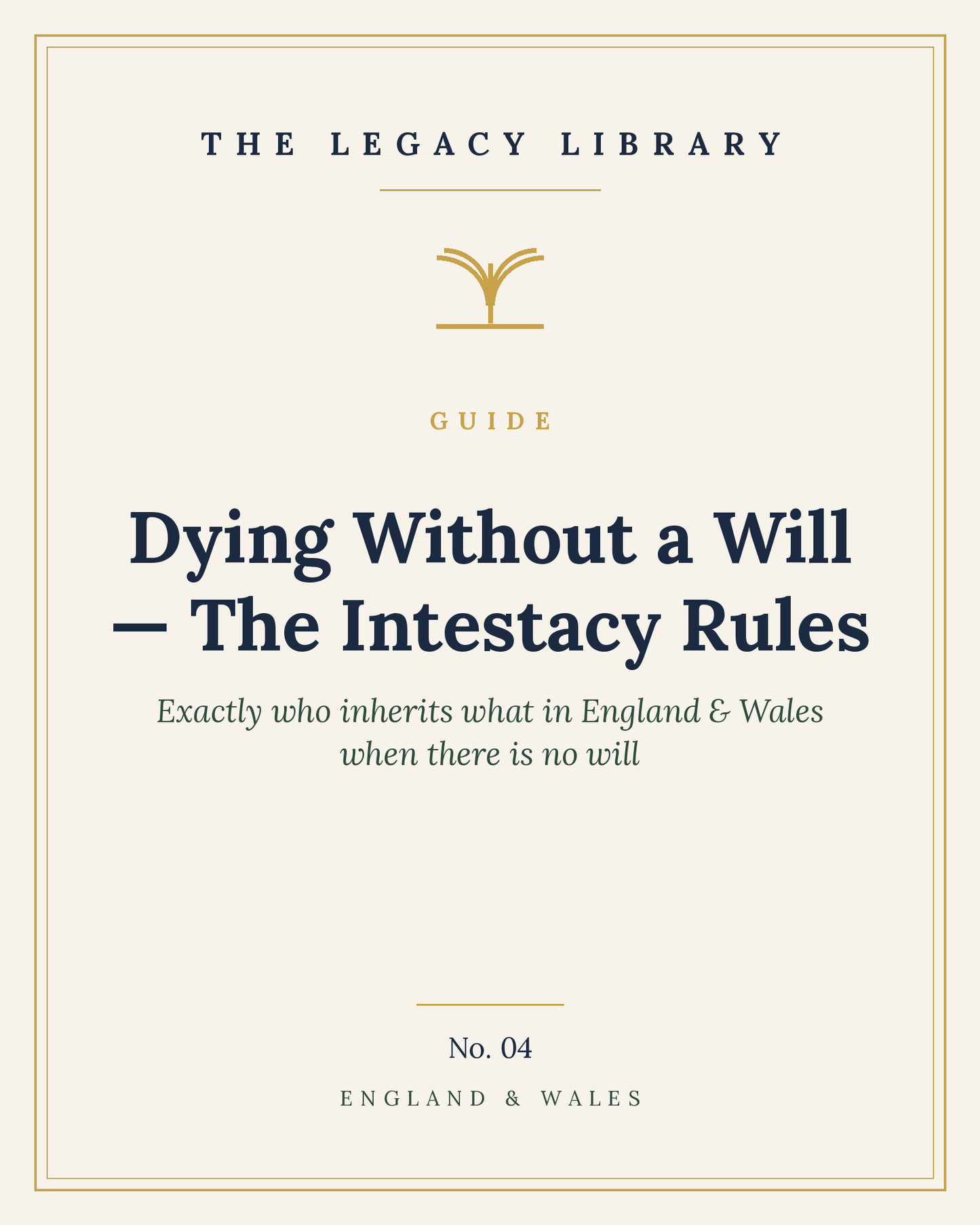 The Legacy Library — Dying Without a Will: The Intestacy Rules cover