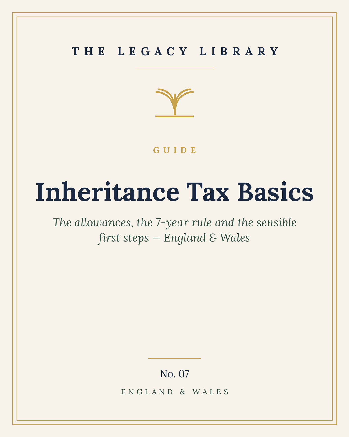 The Legacy Library — Inheritance Tax Basics cover