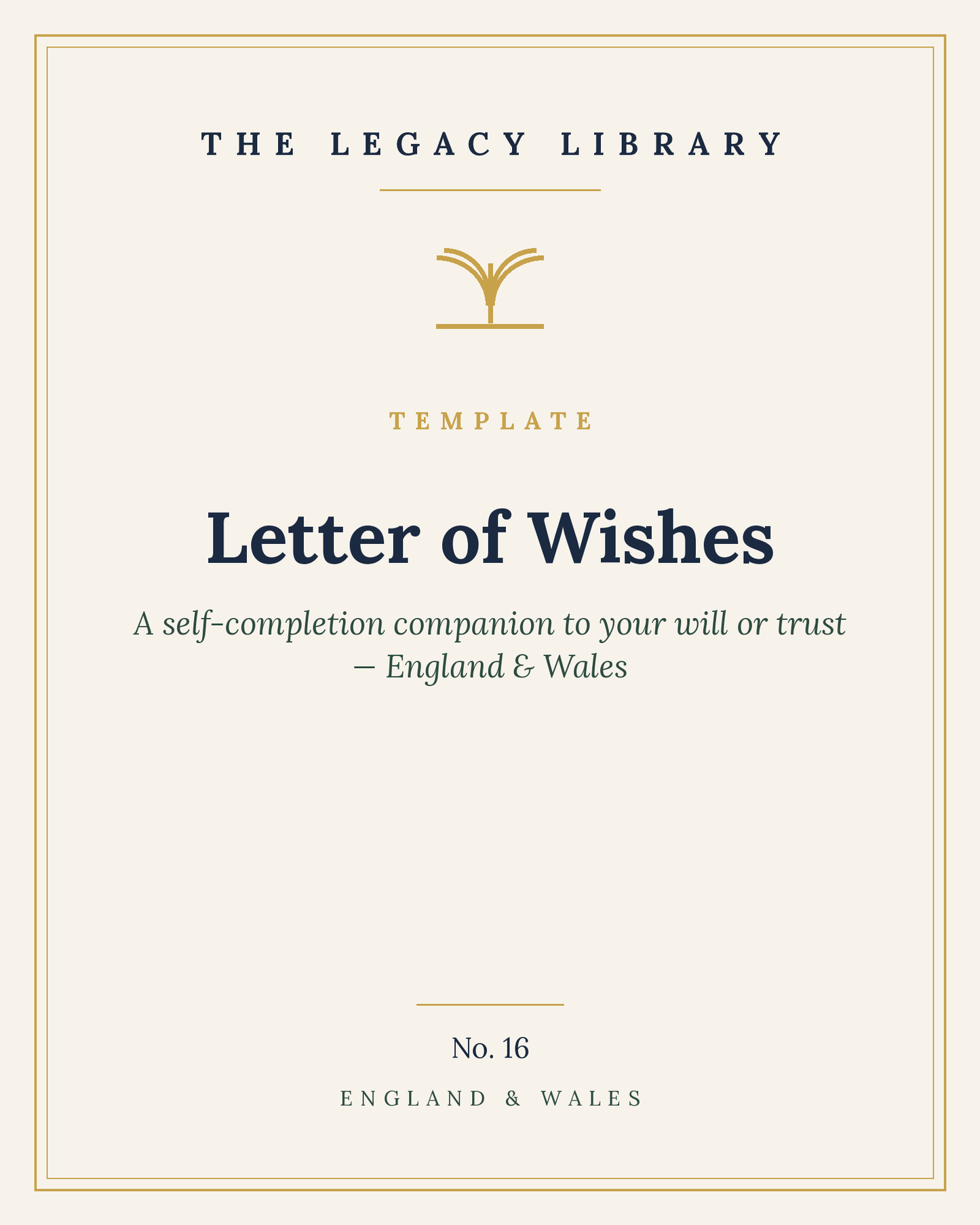 The Legacy Library — Letter of Wishes cover