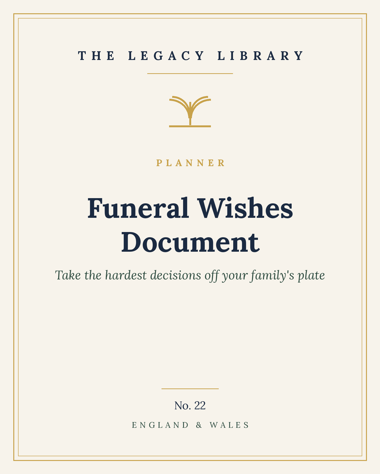 The Legacy Library — Funeral Wishes Document cover