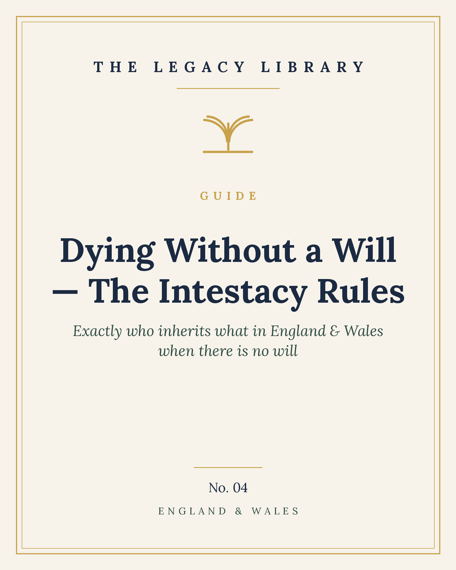 The Legacy Library — Dying Without a Will: The Intestacy Rules cover