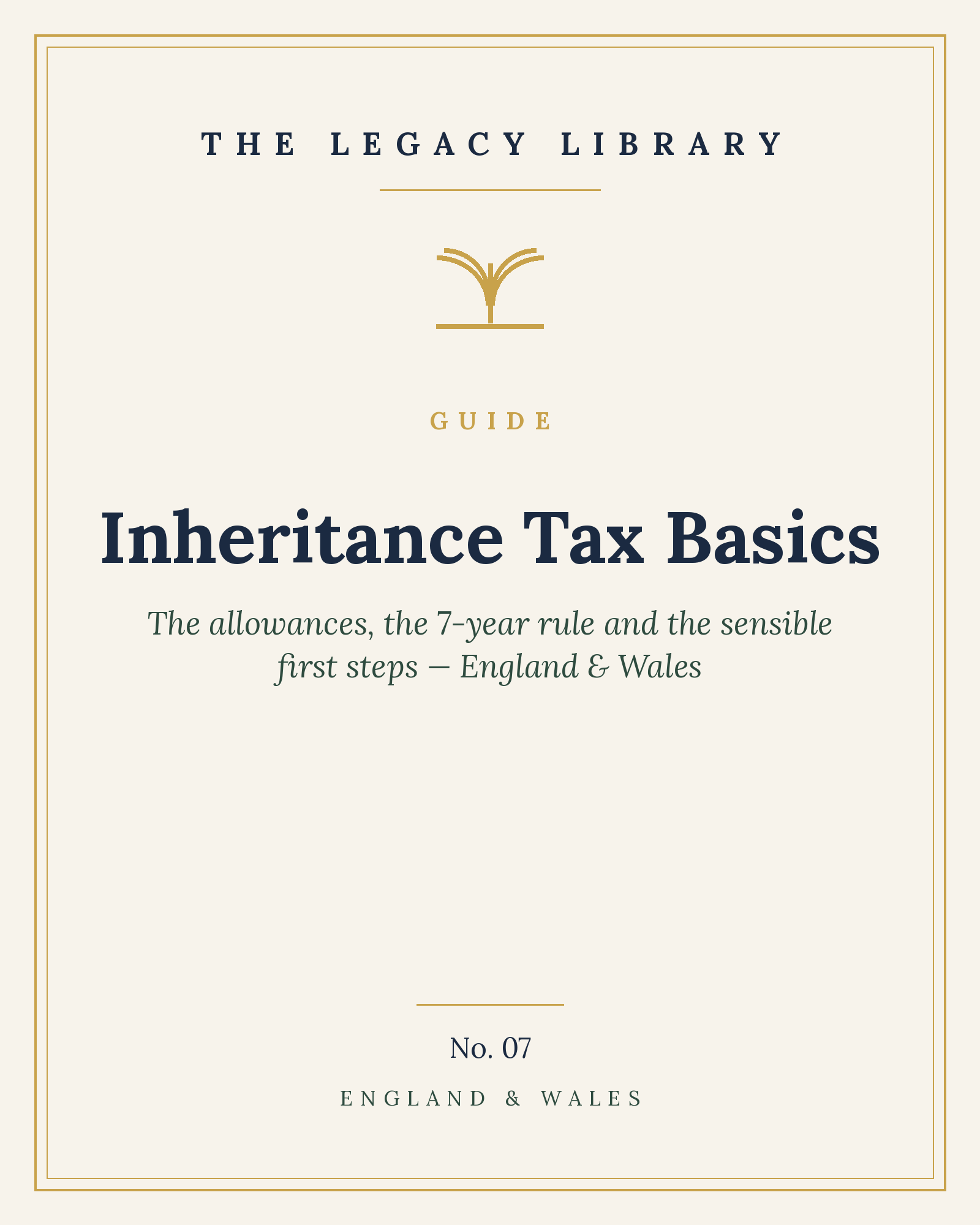 The Legacy Library — Inheritance Tax Basics cover