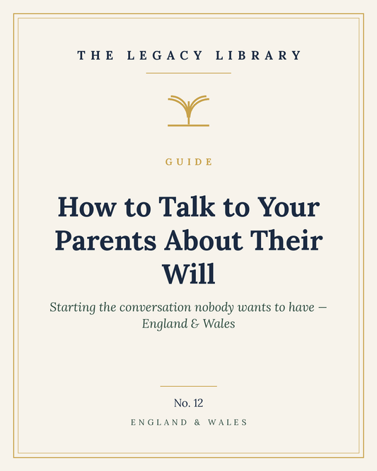 The Legacy Library — How to Talk to Your Parents About Their Will cover