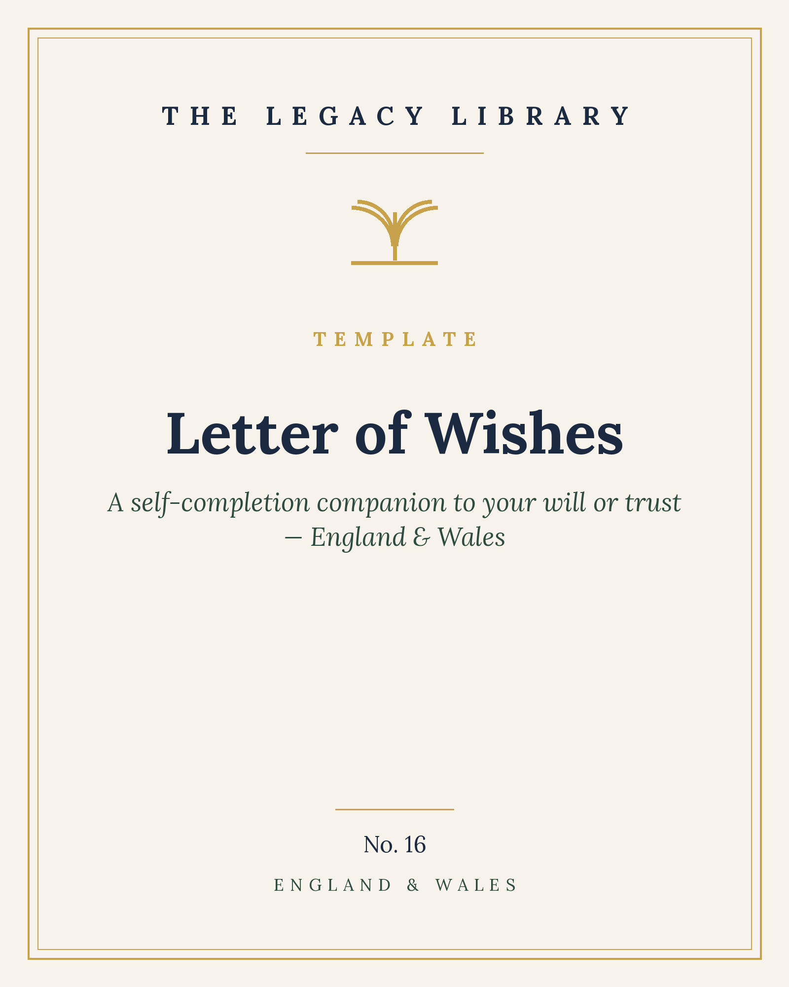 The Legacy Library — Letter of Wishes cover
