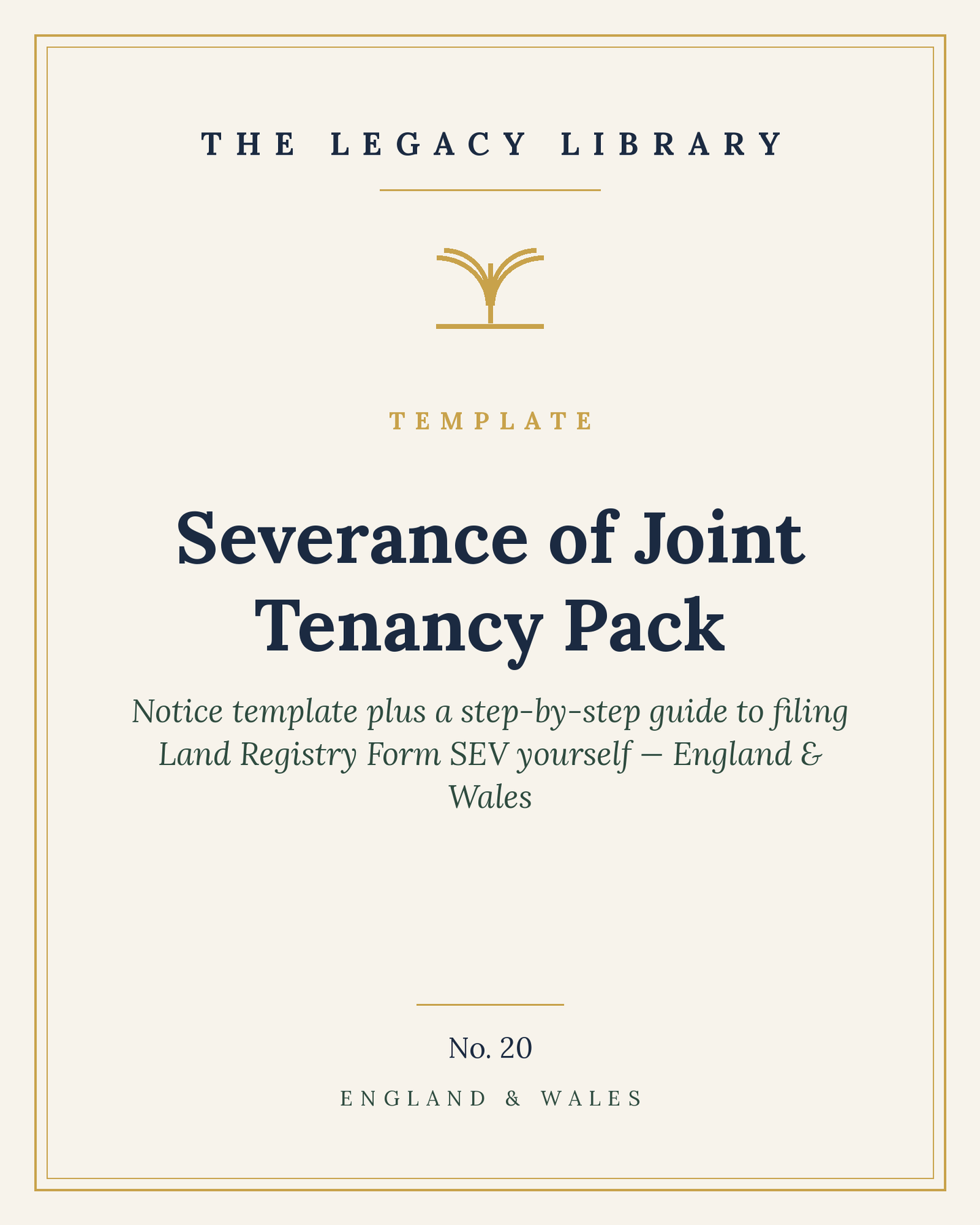 The Legacy Library — Severance of Joint Tenancy Pack cover