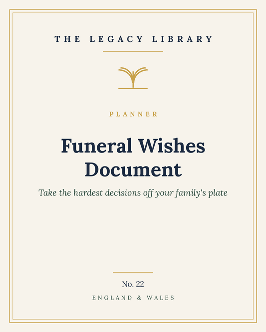 The Legacy Library — Funeral Wishes Document cover