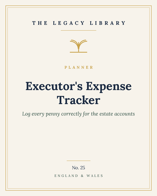 The Legacy Library — Executor's Expense Tracker cover
