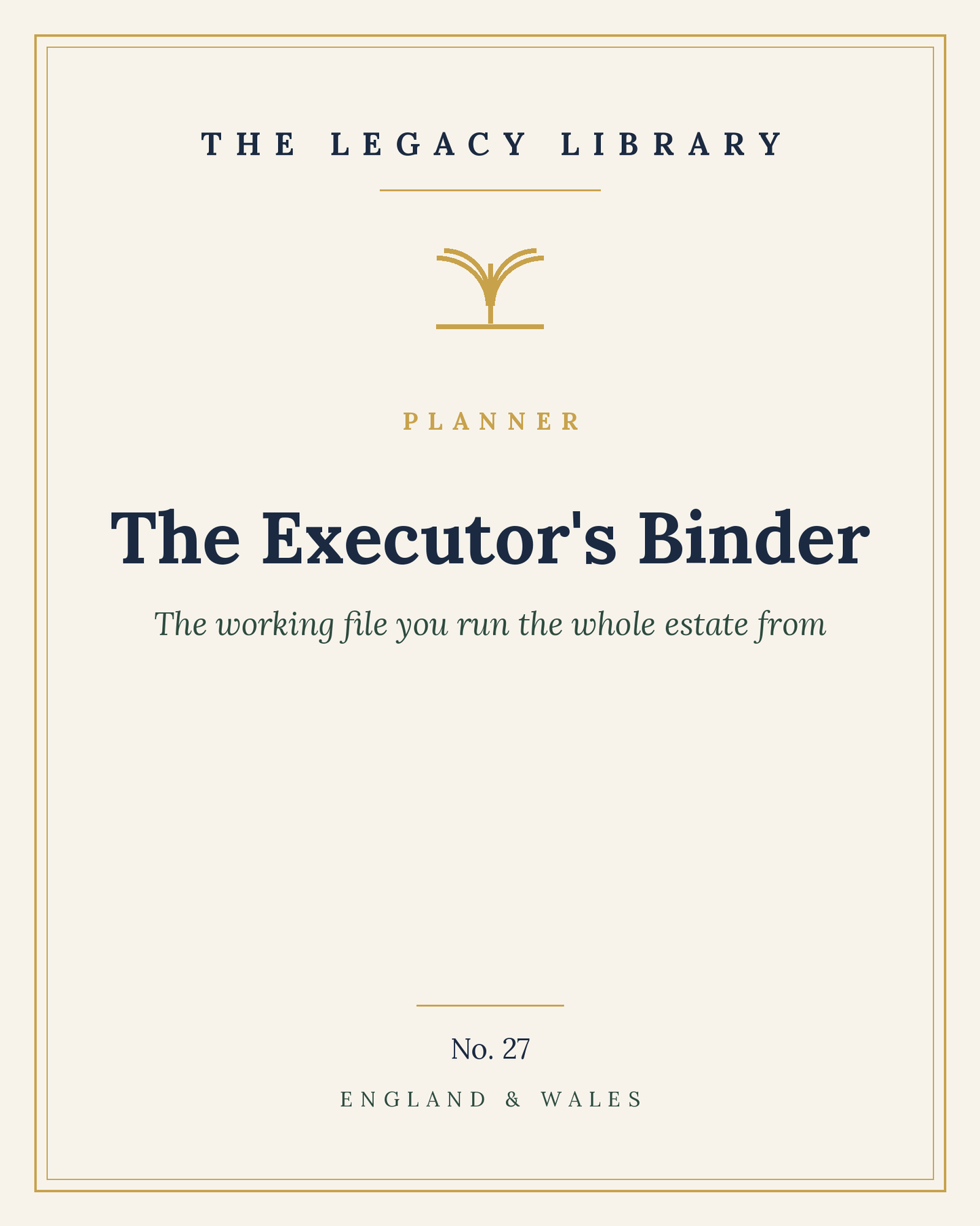 The Legacy Library — The Executor's Binder cover