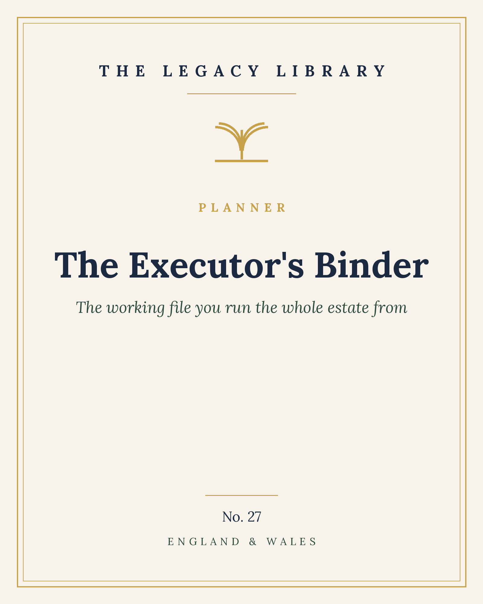 The Legacy Library — The Executor's Binder cover