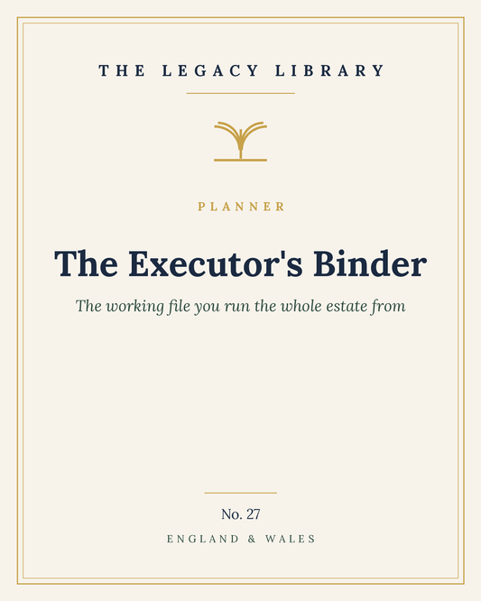 The Legacy Library — The Executor's Binder cover